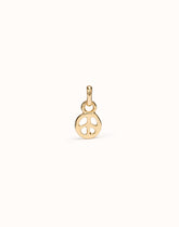 Charm With Peace Symbol Shape - Gold