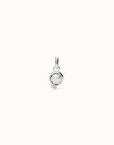 Sterling Silver Plated Metal Alloy Charm With Pearl