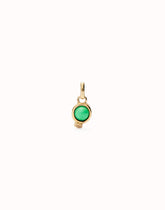 Charm With Green Stone - Gold