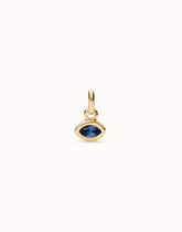 Charm With Blue Glass - Gold