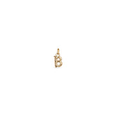 Small B Initial Charm - Gold