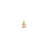 Small D Initial Charm - Gold