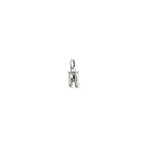 Small M Initial Charm - Silver