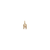 Small M Initial Charm - Gold