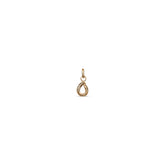 Small O Initial Charm - Gold