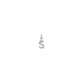 Small S Initial Charm - Silver