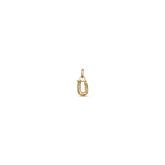 Small U Initial Charm - Gold