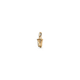 Small V Initial Charm - Gold