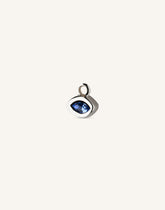 Single Hoop Piercing Charm With A Cristal - Silver