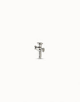 Cross-Shaped Piercing Charm - Silver