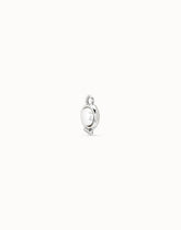 Nailed Circle-Shaped Piercing Charm With A Pearl - Silver
