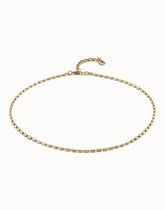 Chain With Fine Oval Links And Clasp - Gold