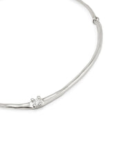 Choker Necklace And White Zircon - Silver