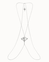 Body Chain Pendant With Stingray - Silver