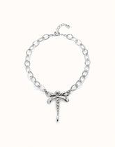 Short Link Chain Necklace With Dragonfly