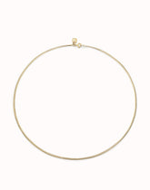Flat Chain Charm Necklace - Gold