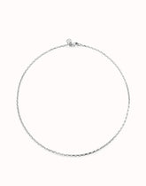 Short Link Chain Charm Necklace - Silver