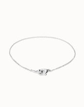Necklace With Interlocked Carabiner Detail - Silver