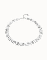Sterling Silver Plated Alloy Necklace With Links