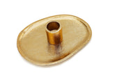 Flat Gold Candle Holder