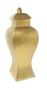 Hammered Gold Ginger Jar - Large