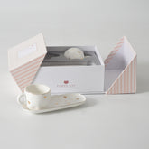 Heart to Heart Set of 2 Espresso Cups & Saucers