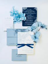 Beautiful Letterpress Invitation w/ ribbon