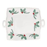 Lastra Evergreen Handled Square Platter