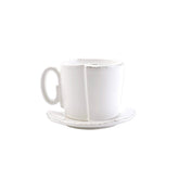 Lastra White Cup And Saucer