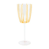 Nuovo Stripe Yellow Wine Glass