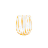 Nuovo Stripe Yellow Stemless Wine Glass