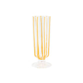 Nuovo Stripe Yellow Champagne Glass