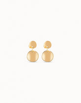 Circle Drop Earrings - Gold