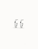 Hoop Charm Earrings - Silver