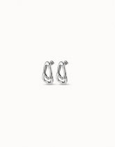 Earrings With 2 Overlapping Links - Silver