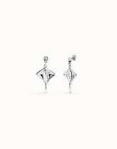 Earrings In The Shape Of A Stingray - Silver
