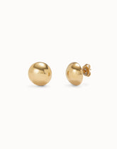 Bead Shaped Stud Earrings - Gold