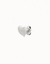 Heart Single Stud Earring - Silver