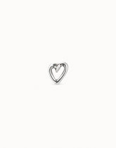 Heart Single Stud Earring - Silver