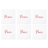 Papersoft Napkins Peace/pace Cocktail Napkins (pack Of 20) - Set Of 6