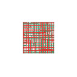 Papersoft Napkins Plaid Green & Red Cocktail Napkins