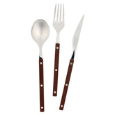 Pastello Brown Three-Piece Place Setting