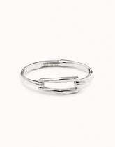Bangle Bracelet With Buckle - Silver