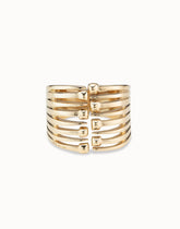 Bangle Bracelet With Multiple Nail Heads - Gold