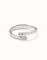 Bangle Bracelet With Two Black Crystal