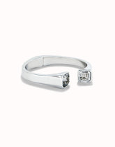 Cuff Bracelet With White Crystal
