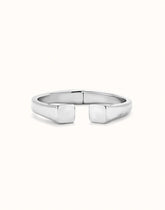Bangle Bracelet With Square Shape - Silver