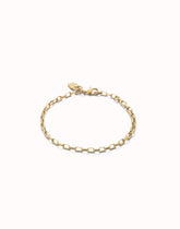 Mid-Sized Link Charm Chain Bracelet - Gold