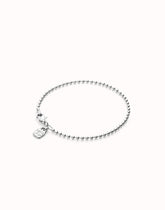 Beaded Chain Charm Bracelet - Silver