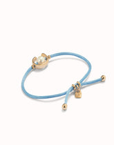 Blue Thread Bracelet With 18K Gold Plated Shell Pearl